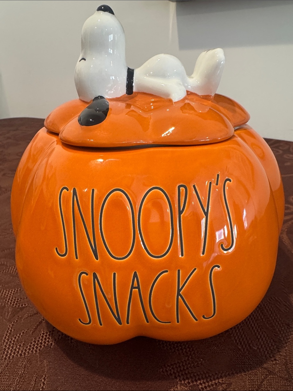 🎃NWOT Peanuts X Rae Dunn Pumpkin Snack Canister - Picture 7 of 11